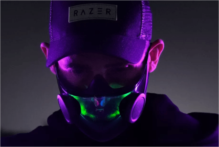 Cubrebocas de Razer con RGB