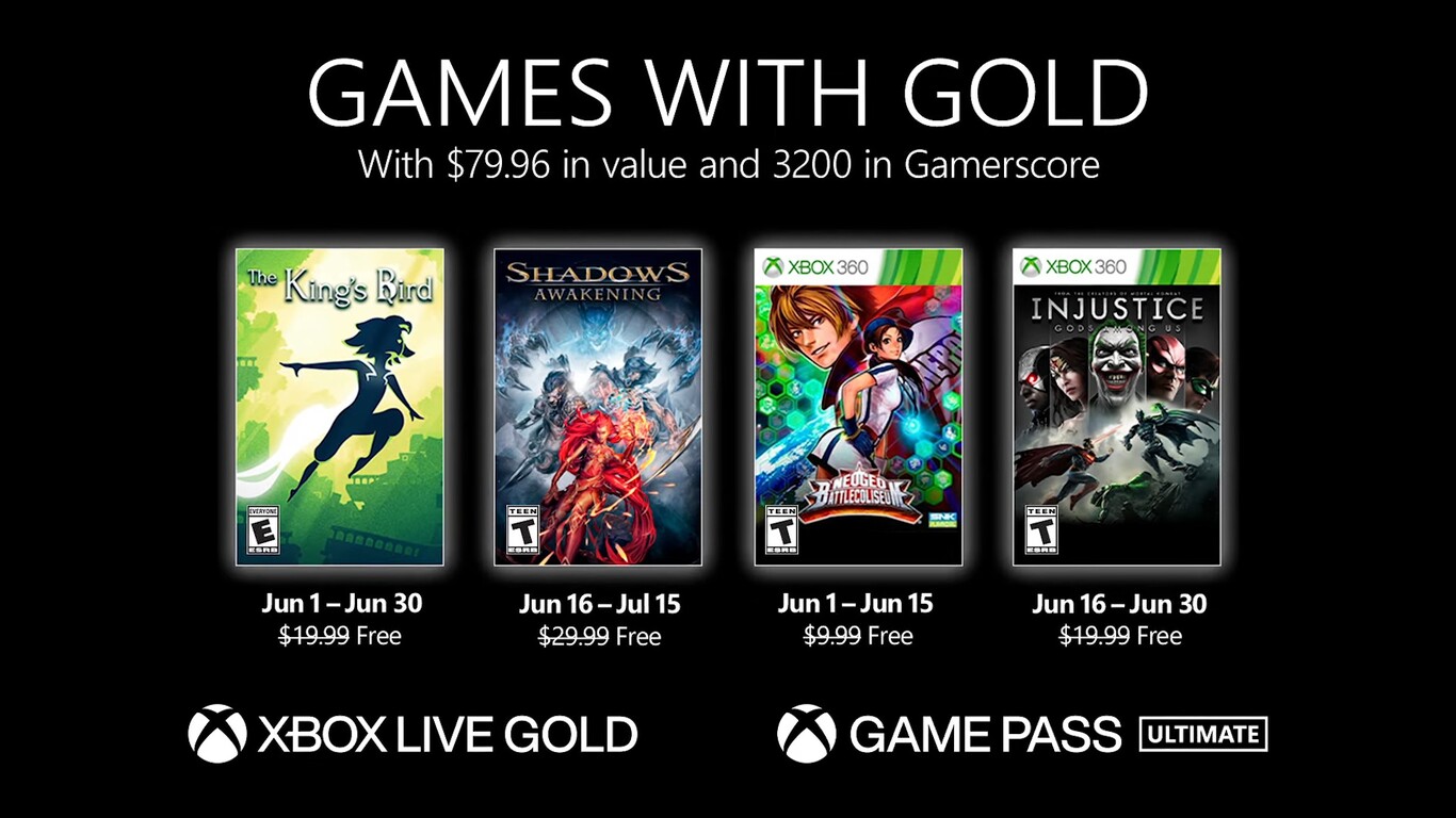 Juegos Gratis de Junio en Xbox Live Gold y Game Pass
