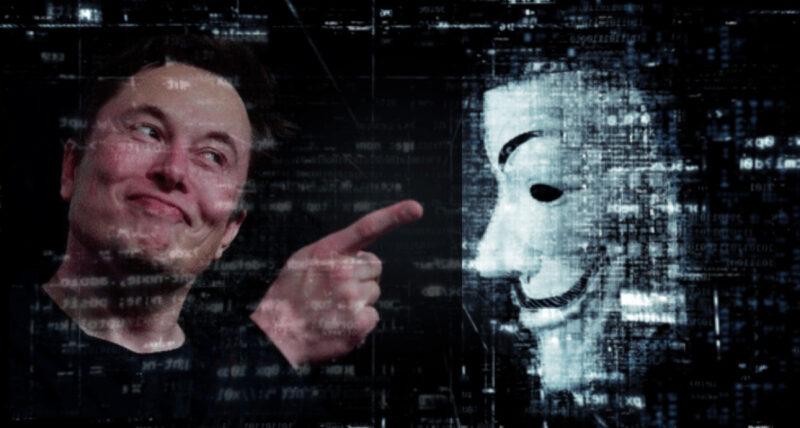 Anonymous lanza amenaza contra Elon Musk por manipular el precio del Bitcoin.