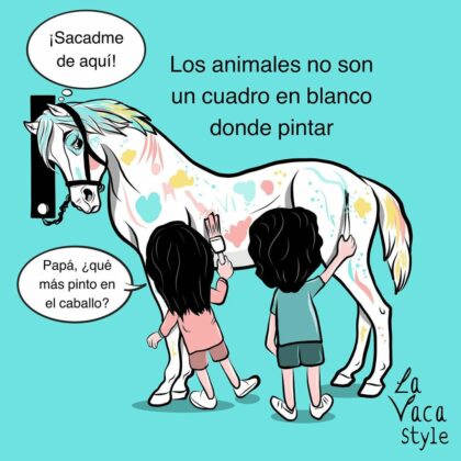 Indignación por maltrato a caballo utilizado como "lienzo vivo" en España
