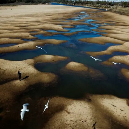 Asombrosa sequía del río Paraná