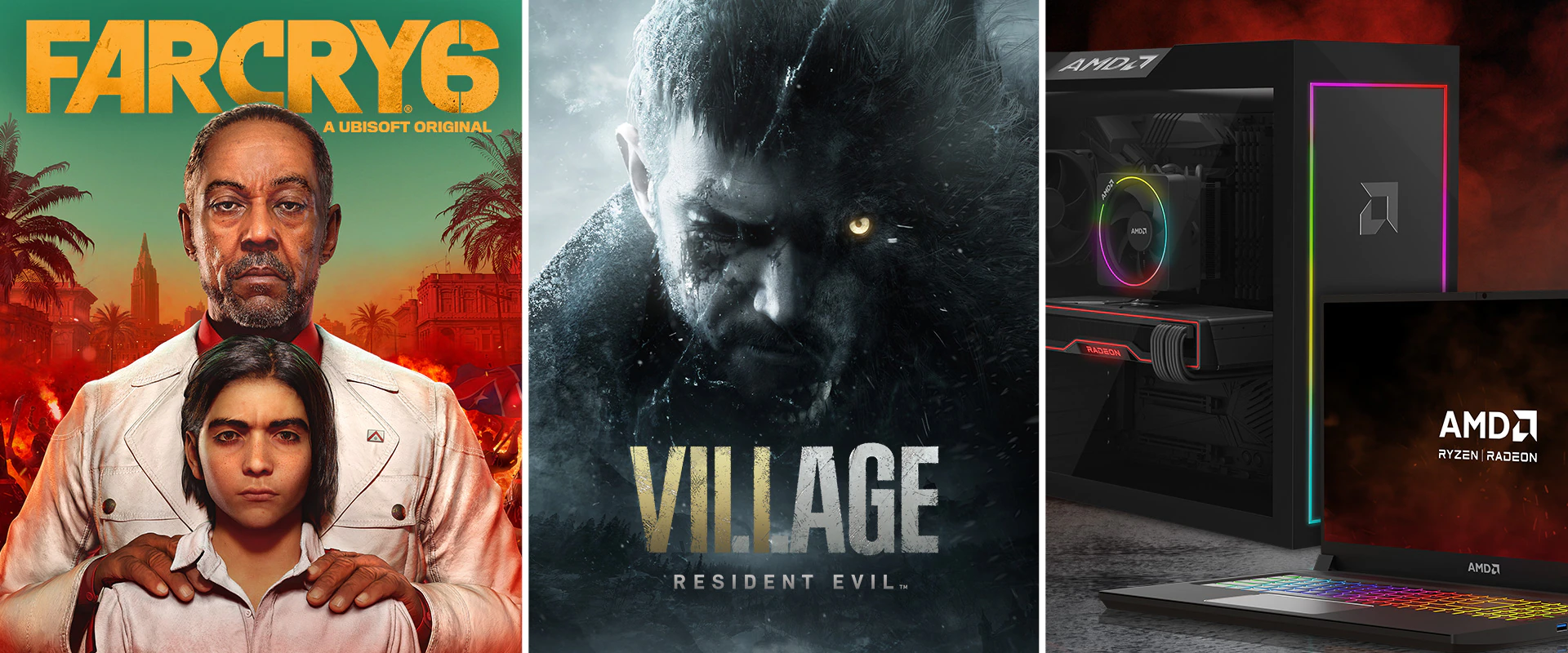 AMD  regala Far Cry 6 y Resident Evil Village en la compra de un pocesador