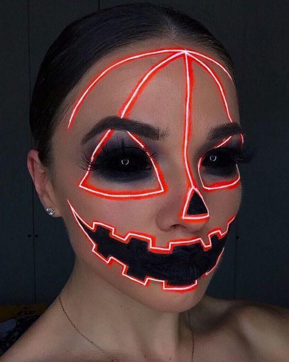 Ideas de maquillaje neón para Halloween