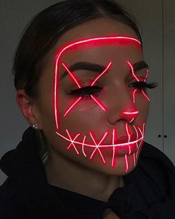 Ideas de maquillaje neón para Halloween