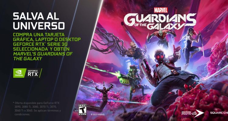 Marvel’s Guardians of the Galaxy gratis en la compra de una tarjeta NVIDIA RTX