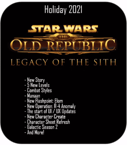 Star Wars: The Old Republic anunció la fecha del lanzamiento de su nueva expansión