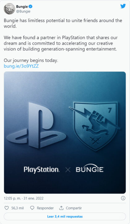 Sony contraataca: Compra Bungie, creadores de ‘Halo’.